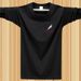 Thick Long Sleeve Men Spring Autumn New Round Neck Base Shirt Jacket T-Shirt Pure Cotton Men's Clothing Plus Size For_viptrois.com