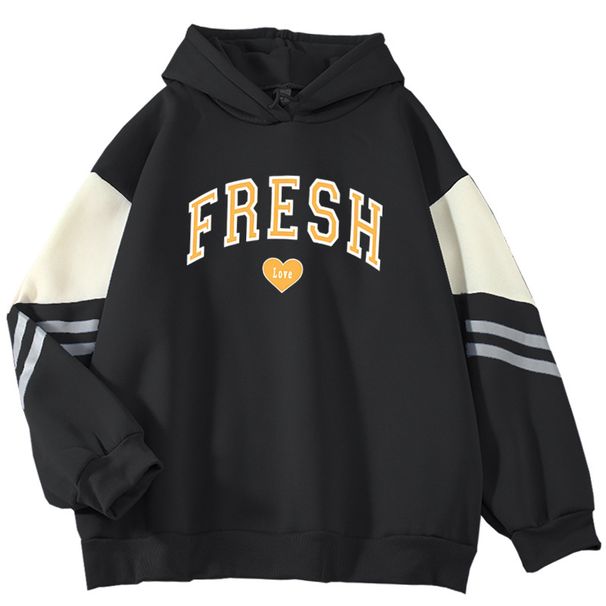 American Style Color Block Sweatshirt For Men, Loose Fit, Niche Fresh Love, Pullover Outerwear, Cool And Handsome Top_viptrois.com