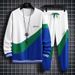 Men's Clothing New autumn sweatshirt men's casual loose style tops men's color matching round neck pullover long sleeve T shirt_viptrois.com