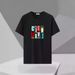 Men's Clothing Catties Cross Border Men's Large Size Short Sleeved T Shirt Black Fashion Trendy Printed Round Neck Top_viptrois.com