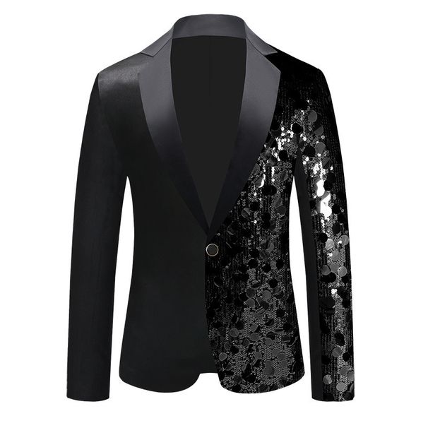 boy Boy 2025 New Cross-Border Export Men's Sequin Blazer Dance Costume Host Outfit European And American Wholesale_viptrois.com