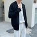 Sweater Cardigan Men's Autumn And Winter Trend Loose Knit Sweater Thread Clothing_viptrois.com