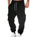 Men's Casual Jacquard Drawstring Pants - Comfortable & Stylish Wide Leg Trousers For Everyday Wear_viptrois.com