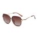 Round Frame Retro Elegant Ladies Polarized Sunglasses Transparent Frame Korean Version Exquisite HD Lenses Metal Leg Sunglasses_viptrois.com