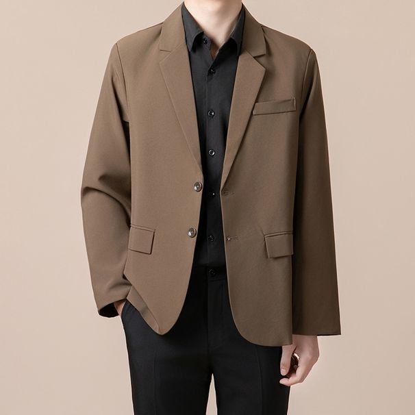 Light Mature And Wrinkle Resistant Small Suit Jacket For Men, Slim Fit And Versatile, Handsome Suit Business Top_viptrois.com