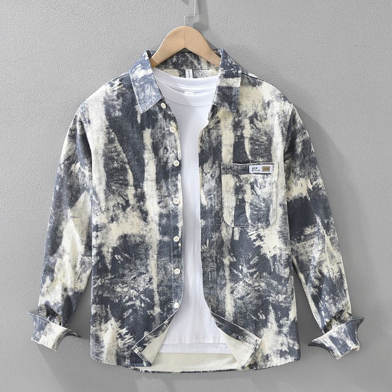 Men's Clothing Fashionable And Versatile Artistic And Casual Loose Tops_viptrois.com