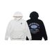 American Style Fleece-lined Thickened Hoodie With Text Print, Loose Fit Trendy High Street_viptrois.com