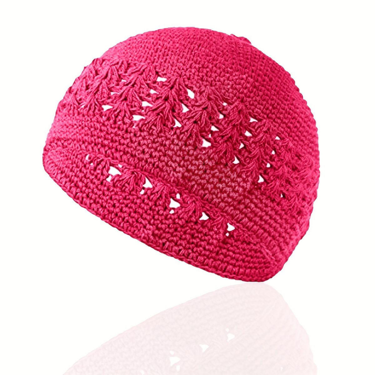 New Headscarf Hat Hot Sale Hand Crocheted Cotton Yarn Knitted Hat Hollow Breathable Muslim Hat_viptrois.com