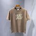 2025 Simple New Fashion Letter Printing Loose Casual Versatile Short-sleeved T-shirt Summer New Men's Top_viptrois.com