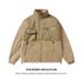 Fleece Cotton-padded Jacket For Men With Loose Stand-up Collar Fleece Cotton-padded Jacket For Warmth And Casual Fleece Cotton-padded Jacket For Men_viptrois.com