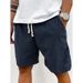 Men's Clothing New Men's Summer Casual Drawstring Corduroy Retro Shorts_viptrois.com