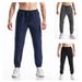 Men's Athletic Jogger Pants - Breathable Polyester Workout Trousers With Elastic Cuffs For Running, Gym & Casual Wear (Black, Navy, Dark Gray)_viptrois.com