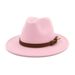 British style brown tassel jazz hat retro Panama hat wool felt hat classic hat_viptrois.com