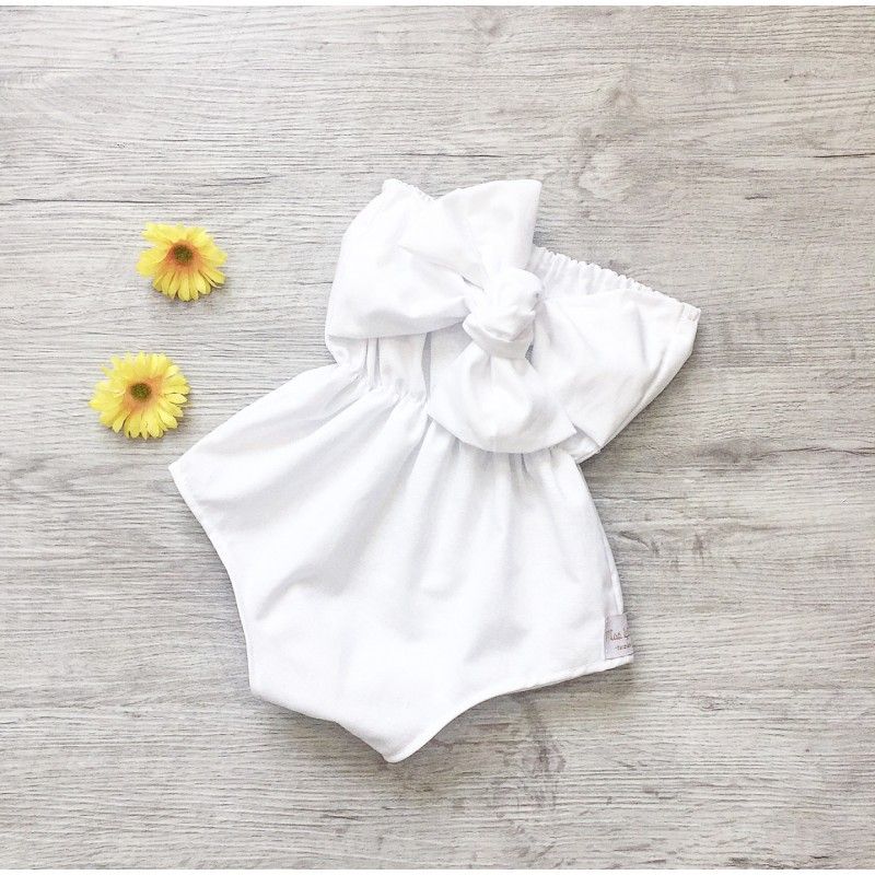 Ins Hot Children's Clothing Factory Direct Sales Foreign Trade Export Tube Top Knotted Romper_viptrois.com