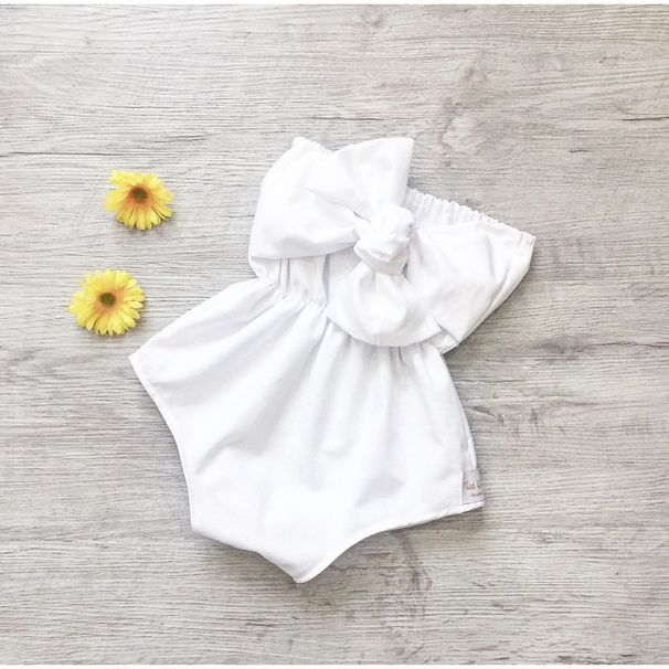 Ins Hot Children's Clothing Factory Direct Sales Foreign Trade Export Tube Top Knotted Romper_viptrois.com
