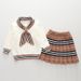 Children's clothing Girls Sweater Set New Fashionable and Western Style Baby Girl Children's Clothes College Style Princess Spring Two-piece Set_viptrois.com