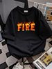 Funny Fire And Ice Costume Halloween 2024 Family Matching T-Shirt Female Stretched Casual Versatile Designer Clothes Breathable Print Round Neck Short Sleeve Stylish Summer Women Unisex Comfortable Fashion T-Shirt For Women Casual Slightly_viptrois.com