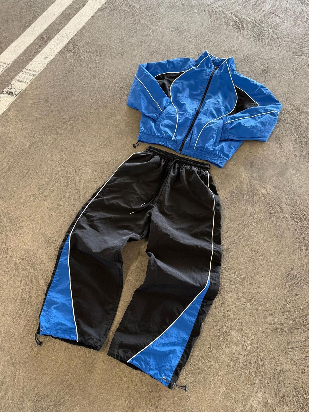 2025 European And American Men's Leisure Sports Teams, Striped Wind Embroidered Clothes And Pants, Fashionable And Sunny Wear_viptrois.com