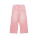 Korean Style Washed Wide Leg Jeans – Retro Colorful Loose Fit Pants (Pinky, Violet, Old Green, Black Gray, Light Blue, XS-XL)_viptrois.com