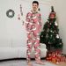 Christmas Santa Claus candy cane striped Christmas family suit printed homewear sleep_viptrois.com