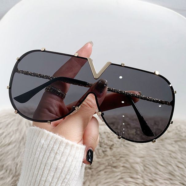 Neue Mode Metall Rahmen Ein Stück Outdoor Sonnenbrille Für Frauen Marke Vintage Punk Sonnenbrille Weibliche_viptrois.com