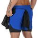 Men's Clothing Double Layer Trendy Brand Breathable Quick Drying Sports Pants Men's Summer Quick Drying Fitness Sports Shorts_viptrois.com