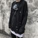 Men's Clothing Hollow Gothic Distressed Oversized Sweater - Unisex Streetwear Pullover With Ripped Details & Hollow-Out Design (Black, Grey, M-2XL)_viptrois.com