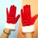 Christmas Red gloves White furred cuffs Festive gloves Christmas gloves Christmas Festive party ceremonial gloves Winter_viptrois.com