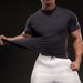 Men's Custom-made Ice Silk Half-zip T-shirt, European And American Style, Quick-dry, Trendy Brand, Fitness, Summer,_viptrois.com