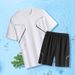 Men's clothing Sports suit men's large size summer running short-sleeved T-shirt quick-drying clothes casual fitness training shorts two-piece suit_viptrois.com
