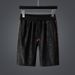 Men's Clothing High-end jacquard webbing splicing casual suit men's summer large size style personality matching shorts two-piece suit_viptrois.com