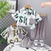 Children's Short Sleeved Set, New Style, Men's And Women's Summer Fashion, Trendy Letter Shirt, Children's Clothing_viptrois.com