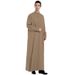 Men's Clothing Men's Robe Solid Color Qatar Stand Collar Men's Robe Dress_viptrois.com