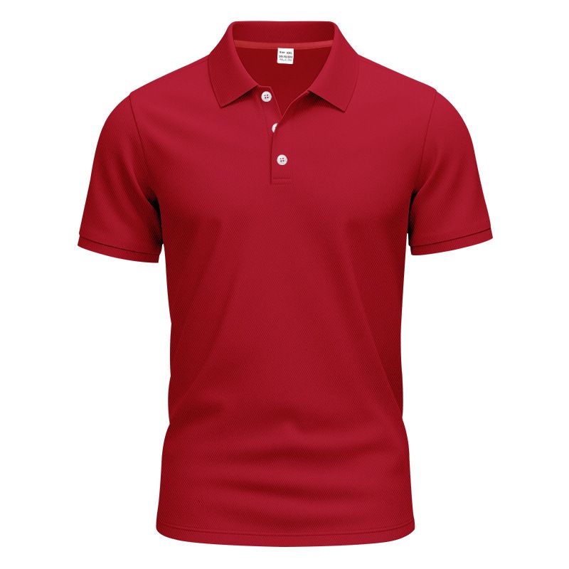 Men's Quick-Dry Polo Shirt - Breathable, Slim Fit, Casual & Golf Short Sleeve Shirt For Summer, Lightweight & Comfortable, Solid Color_viptrois.com