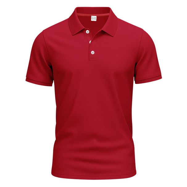 Men's Quick-Dry Polo Shirt - Breathable, Slim Fit, Casual & Golf Short Sleeve Shirt For Summer, Lightweight & Comfortable, Solid Color_viptrois.com
