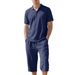Men's Clothing Men's Summer Linen Suit Hawaiian Shirt Short Sleeve Loose Beachwear With Shorts For Formal & Casual_viptrois.com