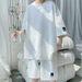 Waffle Short Sleeve T-Shirt Men's Casual Sports Summer Loose Oversized Top And Shorts Two-Piece Set_viptrois.com