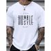 Camiseta Talla Grande Diseño Impresión Gráfica Letras Creativas Únicas, Perfecta El - Ropa De Moda Masculina Elegante_viptrois.com