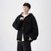 Double Zipper Heavy Cardigan Sweater Men's Trend Brand Loose Casual Hoodie Jacket Boys_viptrois.com