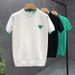 Men's Streetwear Knit Short Sleeve Sweater - Trendy Crew Neck Slim Fit T-Shirt For Layering, Breathable Stretch Cotton Blend_viptrois.com