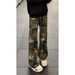 American Vibe Snake Patterned Jacquard Jeans Men's Spring Vintage High Waisted Curved Knife Slightly Flared Pants_viptrois.com