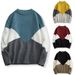 Autumn Winter New Trendy Loose Round Neck Thickened Warm Base Knitted Sweater Coat Men's Clothing_viptrois.com