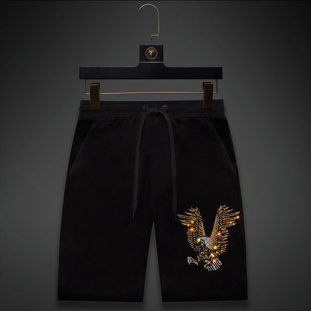 Men's Clothing Snow Fox Brothers Pants Casual Versatile Hot Diamond Eagle Shorts Summer Men's Straight American Overalls Shorts Slim Fit_viptrois.com