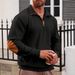 The 2025 European And American Hit Autumn And Winter Men's Suede Sweatshirt With Checkered Jacquard Zipper Opening Embroidery And Thickened Design_viptrois.com
