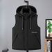 Men's Clothing Men's Winter Fleece Vest With Hood, Thickened Polyester, Loose Fit, Zip-Up Front (Black/Green/Blue/Pattern) - Sizes S To 8XL_viptrois.com