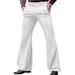 Men's Clothing Youth Formal Business Solid Color Elastic Slim Fit Flared Suit Pants_viptrois.com