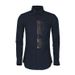 Slim Fit Cotton Blend Shirt With Gold Crystal Rhinestone Face Design Long Sleeves Basic Casual Modern Comfortable Business Style_viptrois.com