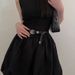 Simple And Versatile Cowhide Leather Narrow Paired With A Skirt, Knotted Thin Women, Fashionable Black Belt For Women_viptrois.com