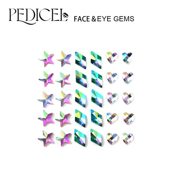 Halloween Edm Electronic Music Festival Face Stickers Eyebrow Stickers Diamond Resin Diamond Carnival Diamond Stickers Masquerade Face Decoration_viptrois.com