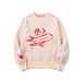 Men's Clothing Loose Casual Sweater Pullover Jacquard Korean-Style Oversized Sweater - Harajuku Ins Aesthetic Crewneck With Airplane Jacquard (Pink)_viptrois.com